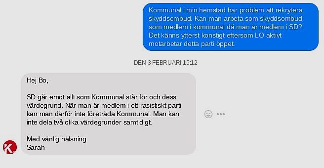 Kommunal rasiststämplar SD – alla är inte lika värda