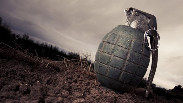 Granat sprängdes utanför restaurang i Märsta