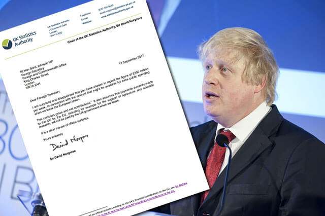 Storbritanniens utrikesminister och statistiker i siffergräl om Brexit