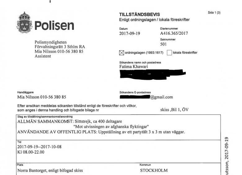 Polisen förlänger afghanernas demonstrationstillstånd: ”De får hålla på tills de blir gamla”
