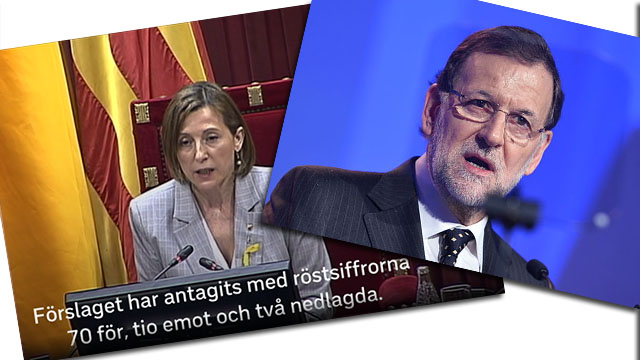 Katalonien utropade självständighet men fråntas i stället självstyre