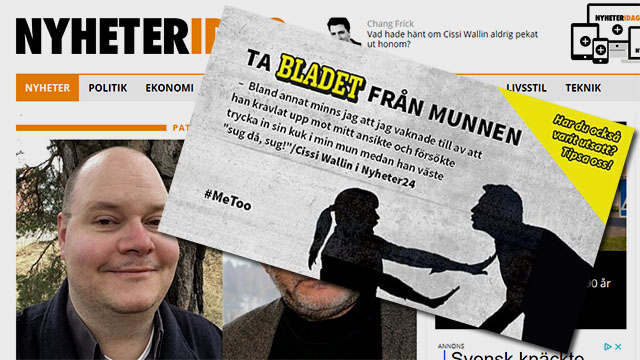 Aftonbladet ogillar satirbild om sextrakasserier med sitt namn – hotar journalist med två års fängelse