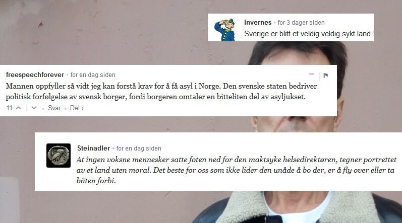 ”Sverige er blitt et veldig veldig sykt land” – norrmän upprörda över behandlingen av Bernt Herlitz