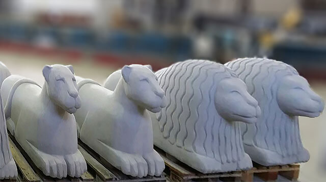 Stockholm rustar med stenlejon mot framtida terrordåd