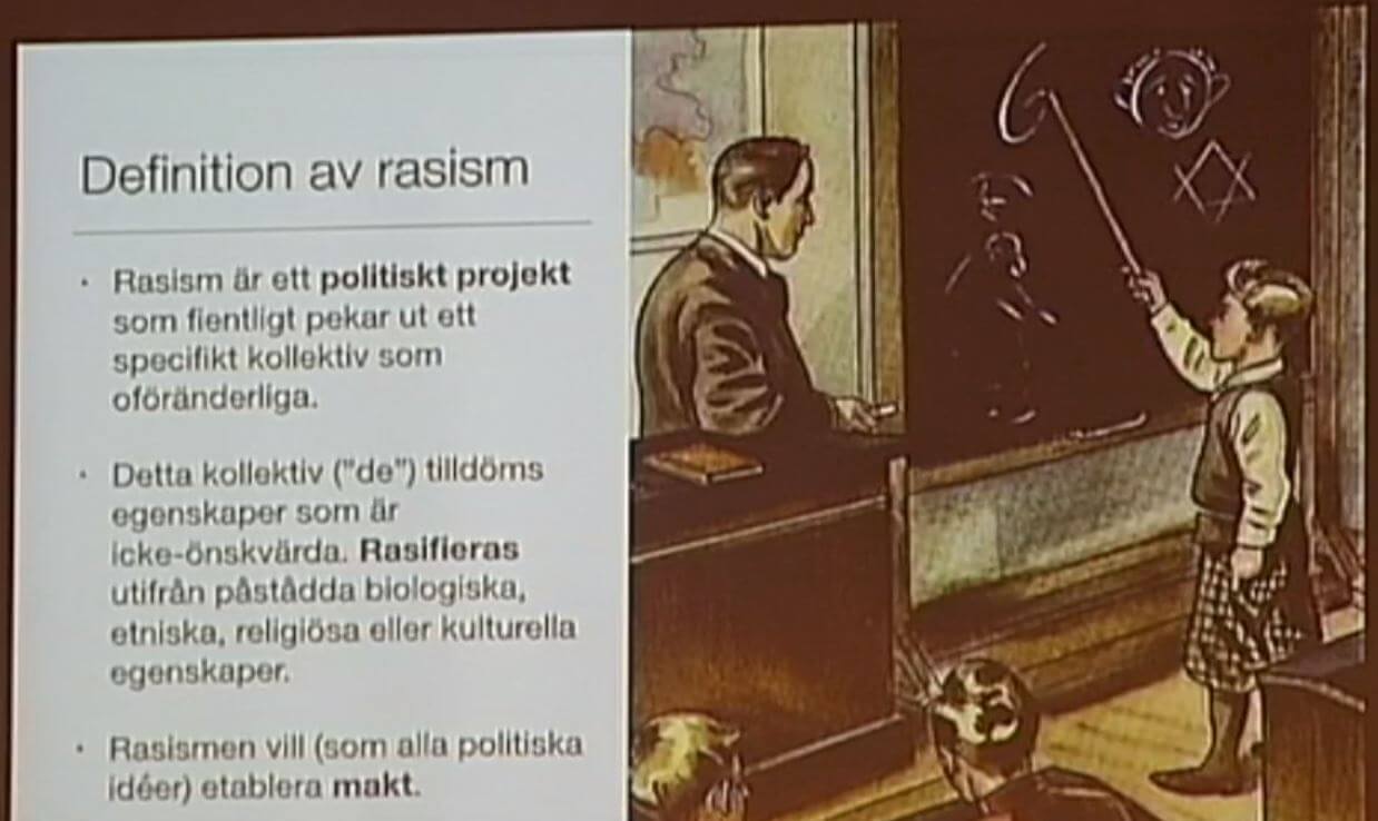 Henrik Arnstad förnyar rasismbegreppet i föreläsning för skolelever