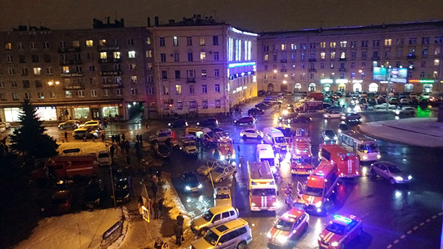 Tiotal skadade i bombexplosion i Sankt Petersburg