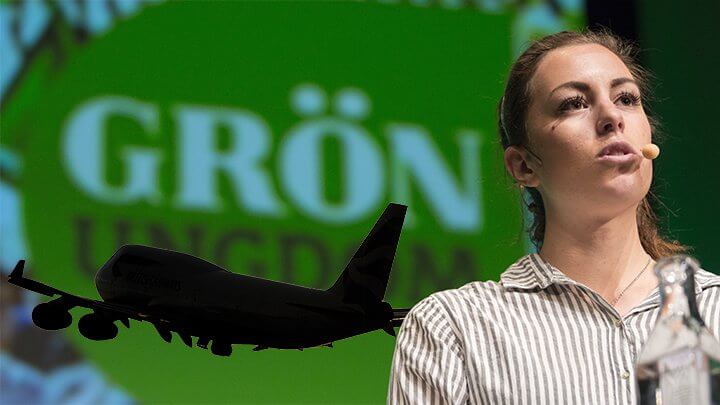 Grön ungdoms språkrör flyger för att tåg är dyrt – tjänar dubbelt så mycket som jämngamla unga