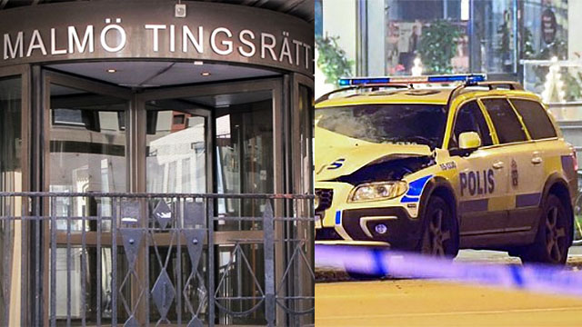 Omar häktad för polisbilssprängning i Malmö