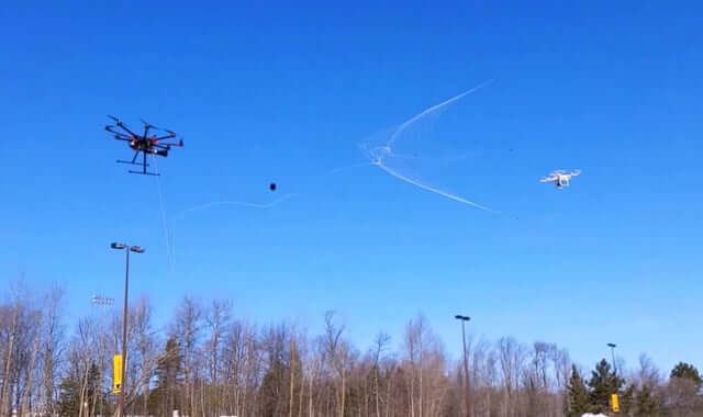 Drönarfångande drönare ska stärka säkerheten vid vinter-OS