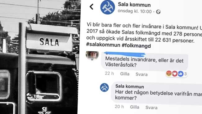 ”Vem fan tror du att du är?”: Sala till attack mot invånare som undrar över befolkningsökning