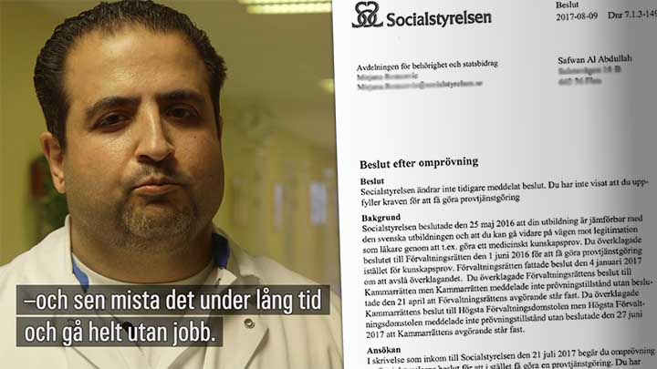 SVT:s syriske ”läkare” har struntat i kunskapsprovet i snart två års tid