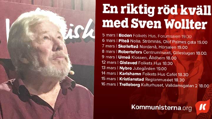 Kommunistiska partiet arrangerar en ”riktig röd kväll” tillsammans med Vänsterpartiet