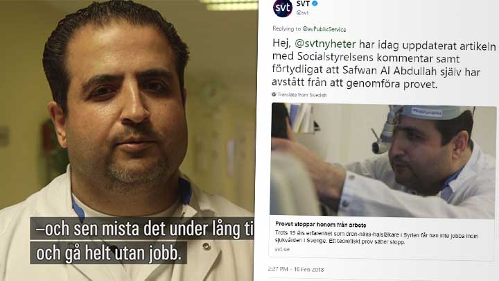 SVT rättar artikel efter Samhällsnytts avslöjande