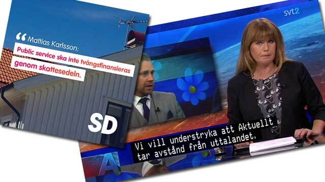 Sverigedemokraterna ändrar sig – säger nej till skattefinansierad Public Service
