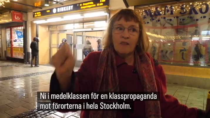 ’Kvinnan på gatan’ i SVT:s Rinkeby-dokumentär var vänsterdebattören Dine Malmsten