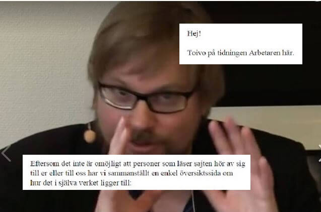 Här vädjar Arbetarens chefredaktör till Myndigheten för press, radio och TV