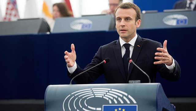 Macron i EU-parlamentet – ”Att vara nationalist är att föra europeiskt inbördeskrig”