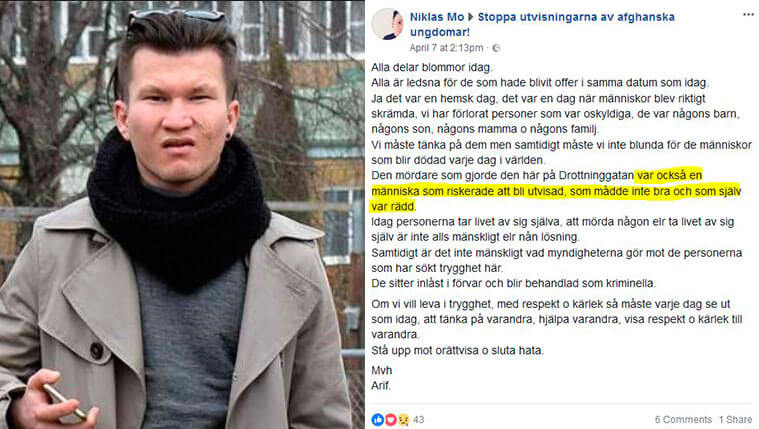 Sexbrottslingen Moradi hälsar svenskarna på terrordagen: ”Akilov är också en människa”