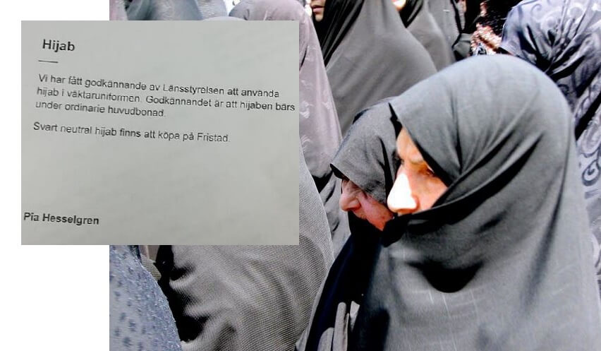 KLART: Hijab blir en del av väktaruniformen