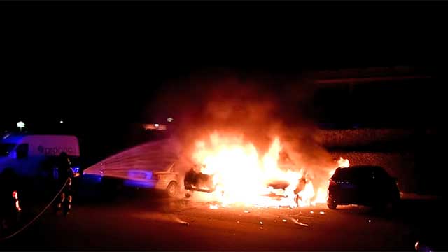 Fortsatta bilbränder i Gävle under natten – en gripen