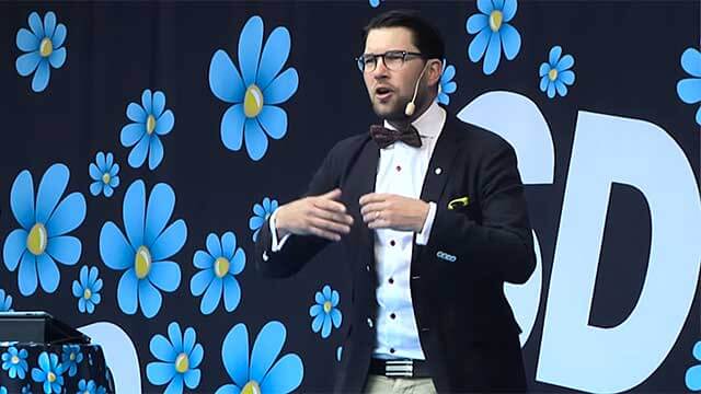 Åkesson vårtalar i Stockholm