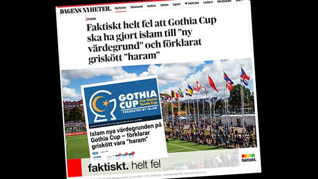 Se Dagens Nyheter och Faktiskt.se blåljuga om fläskkött i Gothia Cup