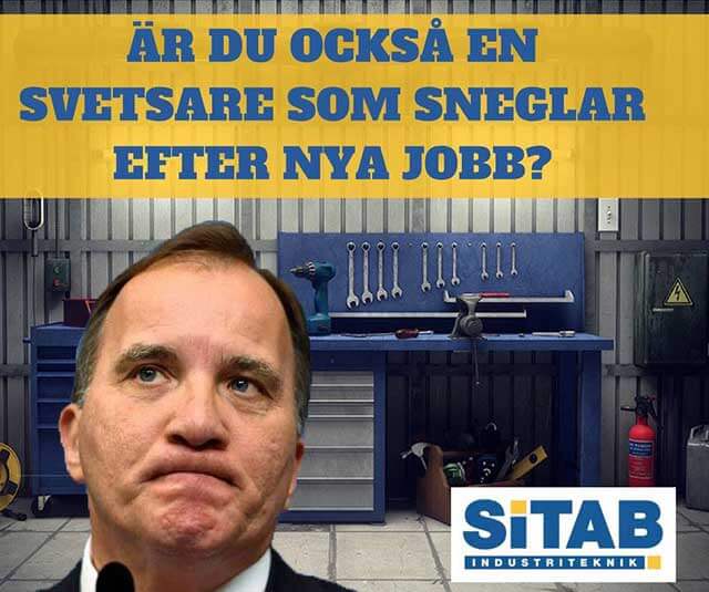 Löfven erbjuds jobb som svetsare på teknikföretag vid valförlust