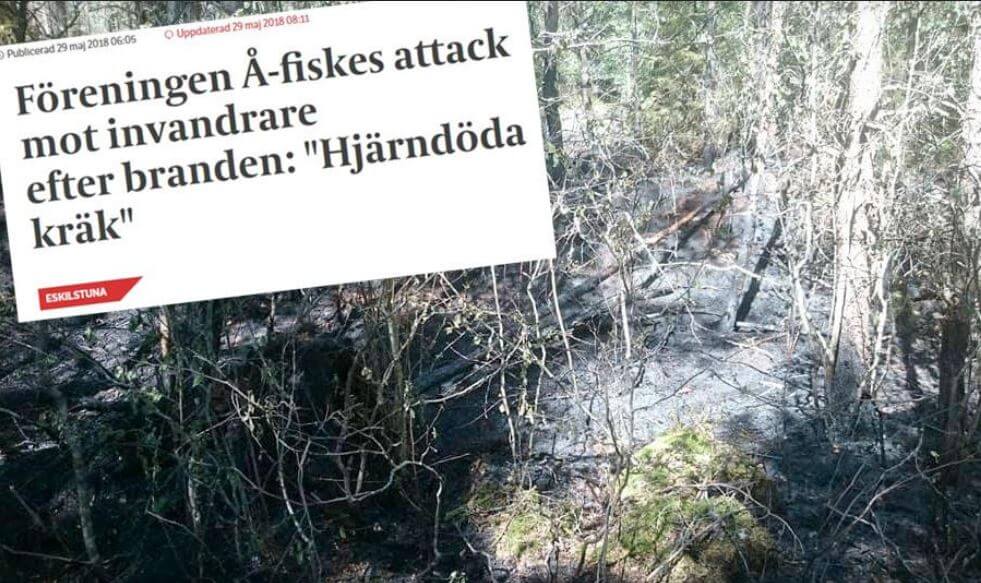 Fiskeföreningen i Eskilstuna: invandrare fick inte fiska – tände på skogen