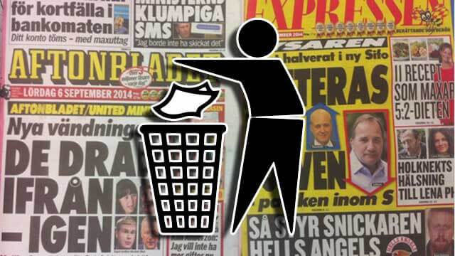 Aftonbladet och Expressen mest bortkastade trycksakerna i Almedalen