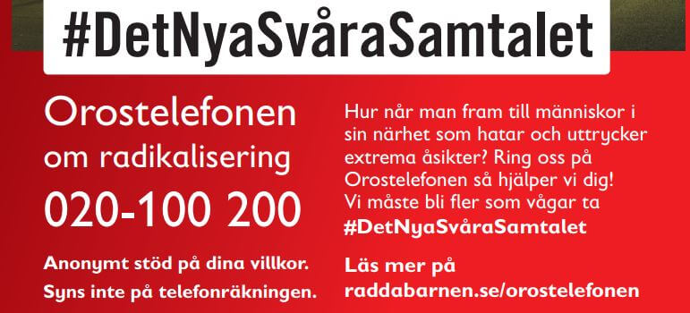 Regeringen drar in stödet till stödtelefonen mot extremism