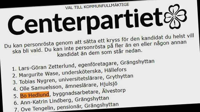Centerpartiets valkandidat dömd för sexuellt utnyttjade av minderårig – förgrep sig på fosterdotter