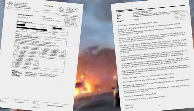Rättsväsendet försökte mörka vem bilbrännare var – sekretessbelagt häktningsframställan