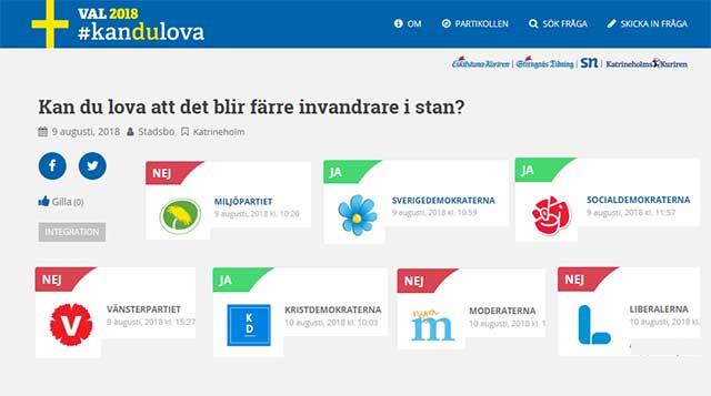 Rättfram väljarfråga till partierna om invandring upprör vänstern