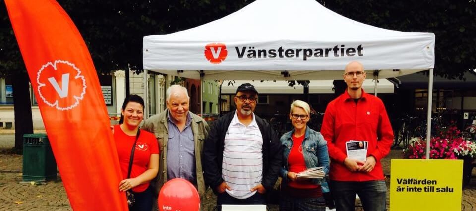 Ordförande för grupp som hyllar terrorism – kandiderar till riksdagen för V