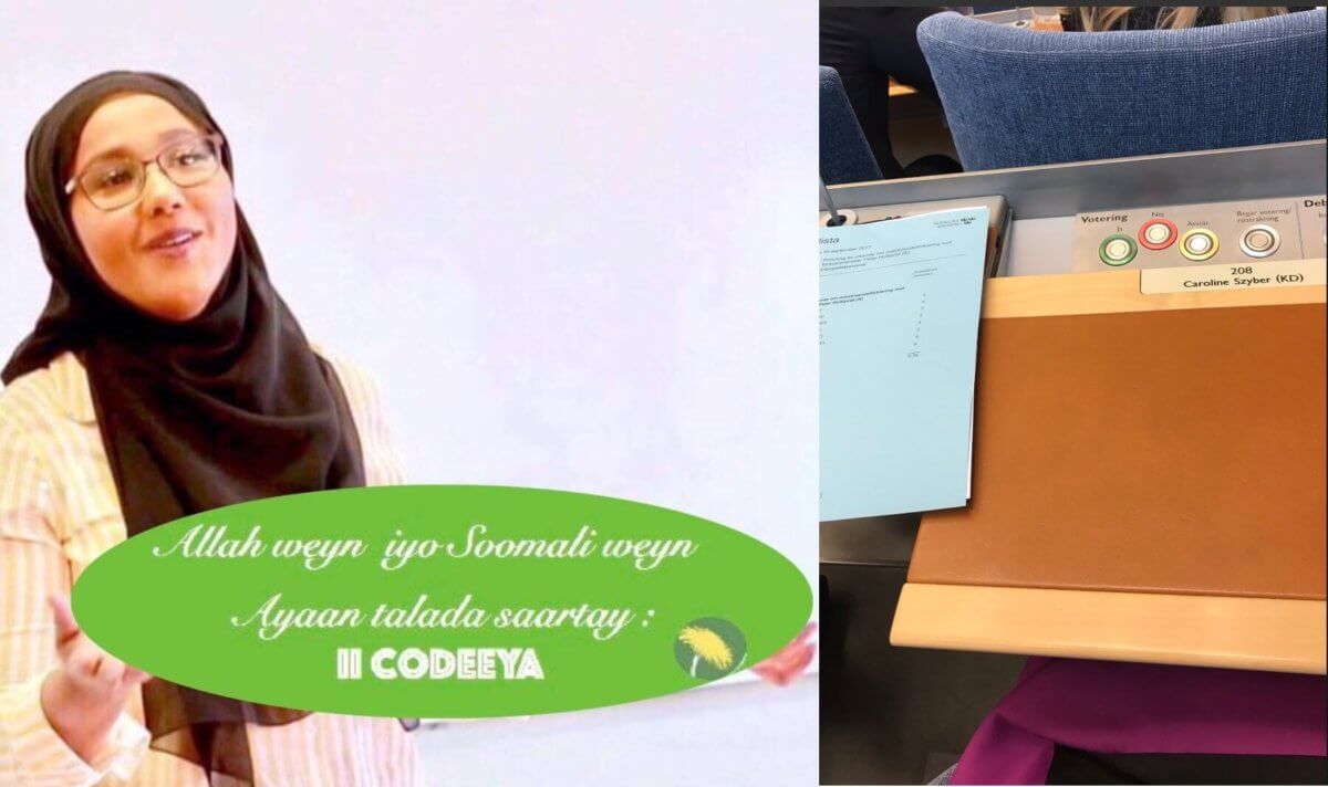 Leila Ali-Elmi (MP): ”du når mig via Mail adressen jag skicka”