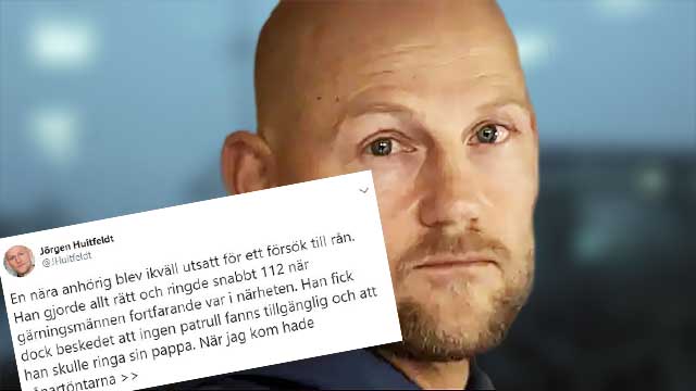 Journalisten Jörgen Huitfeldts son rånad av gatugäng – riktar skarp kritik mot polisen