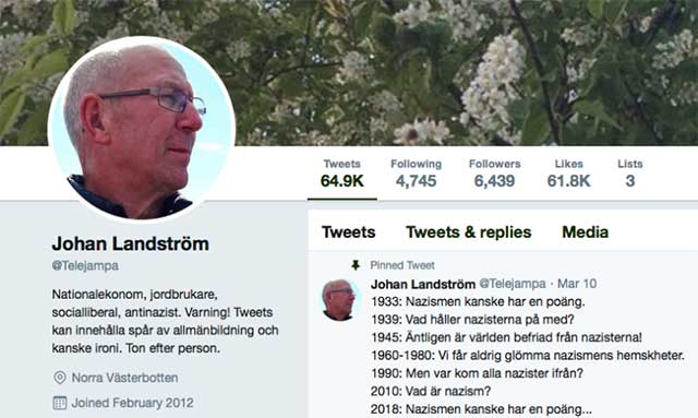 Centerpartistisk opinionsbildare avslöjad som fejkkonto – kablade ut vänsteråsikter