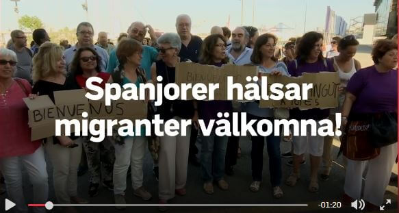 Aquarius-migranter angrep och skadade spanska väktare