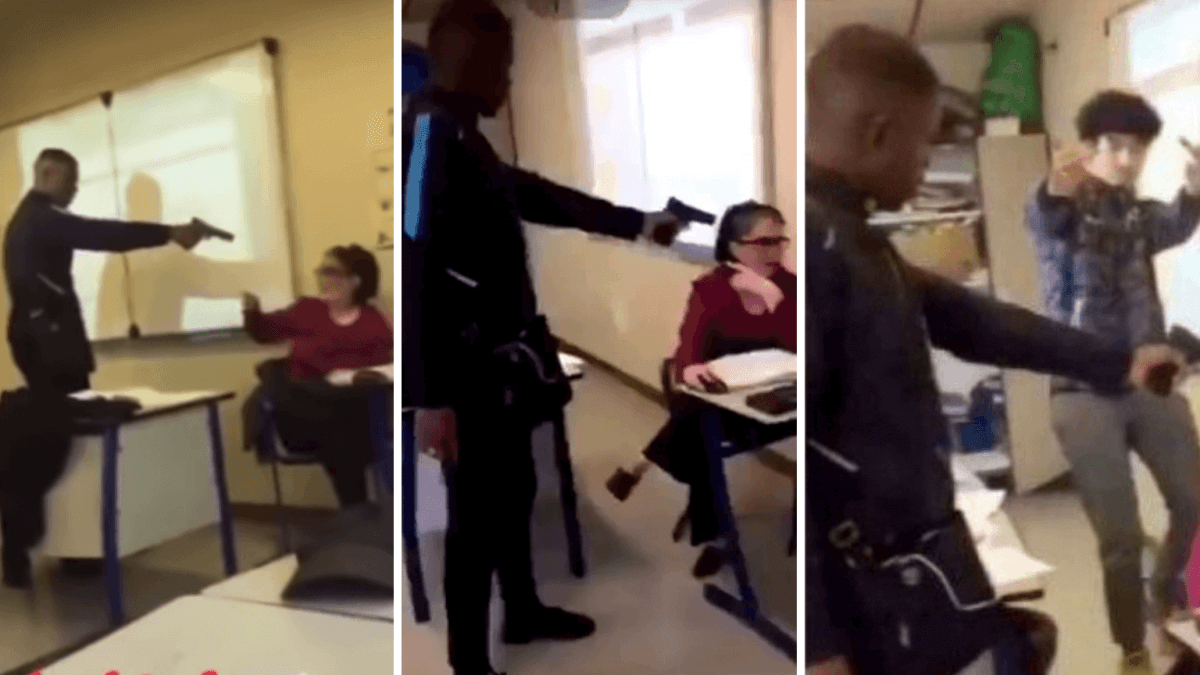 Elev hotade lärare med pistol i Frankrike