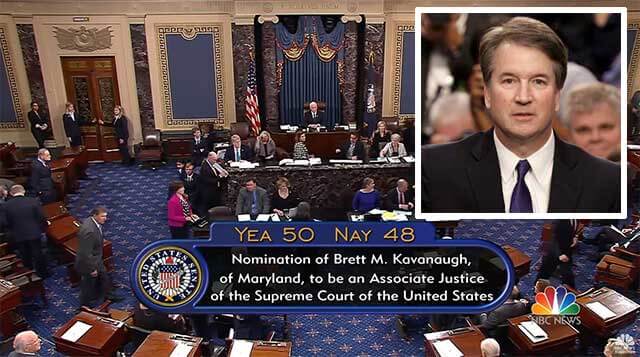 Kavanaugh godkänd av senaten som domare i USA:s högsta domstol