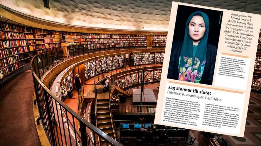 Khawari föreläste på Stockholms stadsbibliotek: ordningsvakter specialbeställdes för att skydda henne från publiken