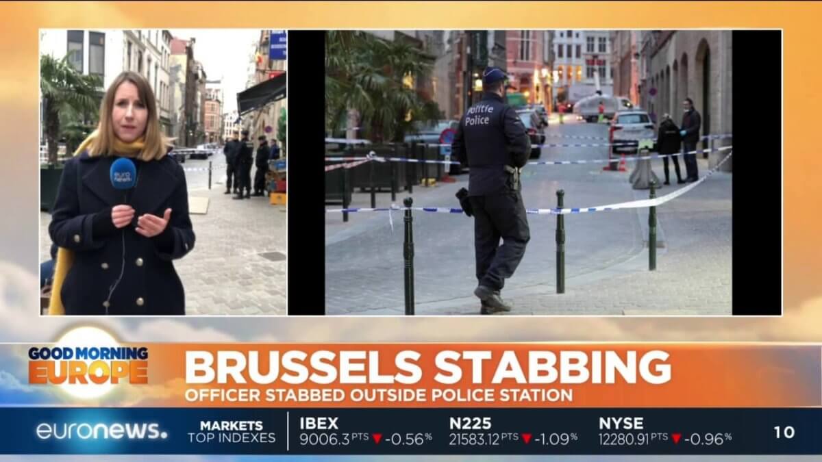 Polis i Bryssel skadad i knivattack – gärningsman ska ha ropat ”Allahu akbar”