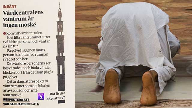 Boende på Lidingö klagar: ”Vårdcentralens väntrum är inte en moské”