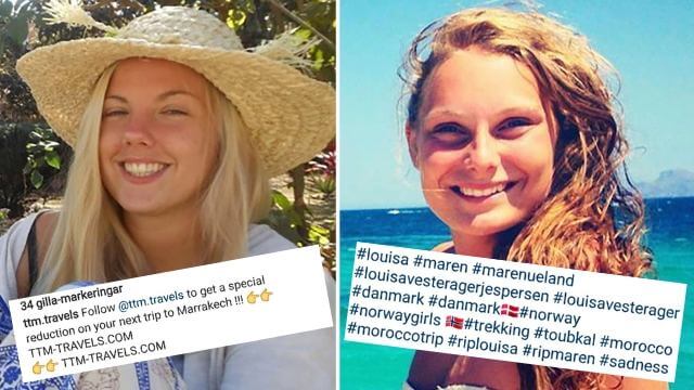 Marockansk resebyrå gör sig lustig över unga kvinnornas död – ”specialrabatt på nästa resa till Marrakech”