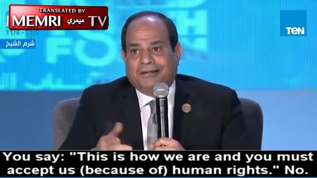 Egyptens president fördömer migranter till Europa: ”Ingen mänsklig rättighet att bli accepterad”