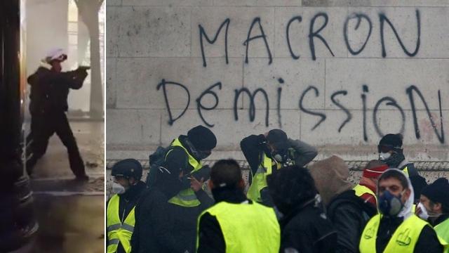 Gula västarna ger inte upp i Frankrike – polis drog tjänstevapen