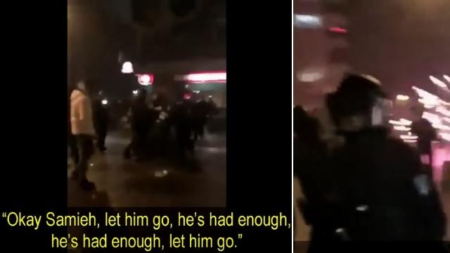VIDEO: Här angriper migranter polisen i Berlin – med raketer och slag