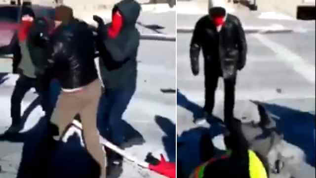 VIDEO: Vänsterextremister attackerar Gula västarna i Kanada