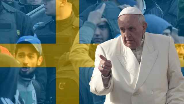 Påven hävdar att Sverige har stoppat mottagandet av migranter