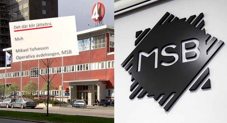 AVSLÖJAR: TV4 rådgör med MSB om ”förhållningssätt” i sin rapportering